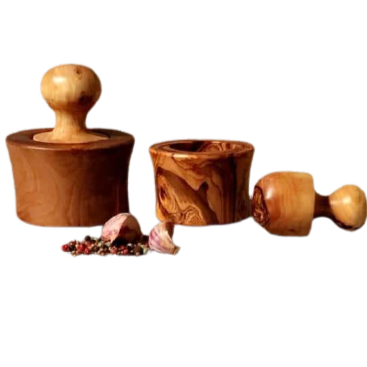 Mini mortier en bois d'olivier - Artisans du bois | Huilerie Sainte-Anne Mini mortier en bois d'olivier - Artisans du bois | Huilerie Sainte-Anne