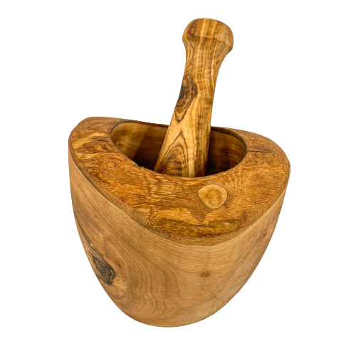 Mortier et pilon en bois d'olivier - Ibericano